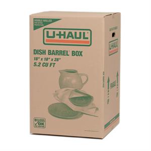 Dish Barrel Box- Reinforced Box for Packing Dishes